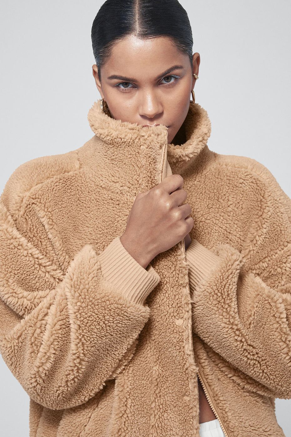 Sherpa Varsity Jacket - Camel sold by Alo Yoga product image thumbnail 9