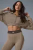 Sweet Escape Zip Up Hoodie - Gravel sold by Alo Yoga