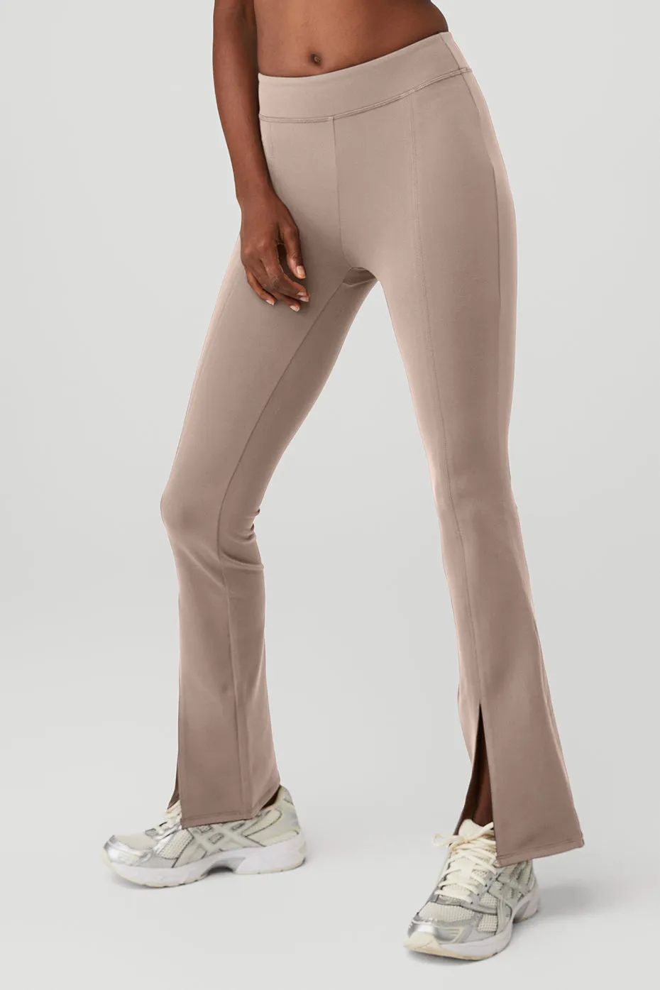 Airbrush High-Waist 7/8 Flutter Legging - Taupe sold by Alo Yoga product image thumbnail 3