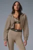 Sweet Escape Zip Up Hoodie - Gravel sold by Alo Yoga