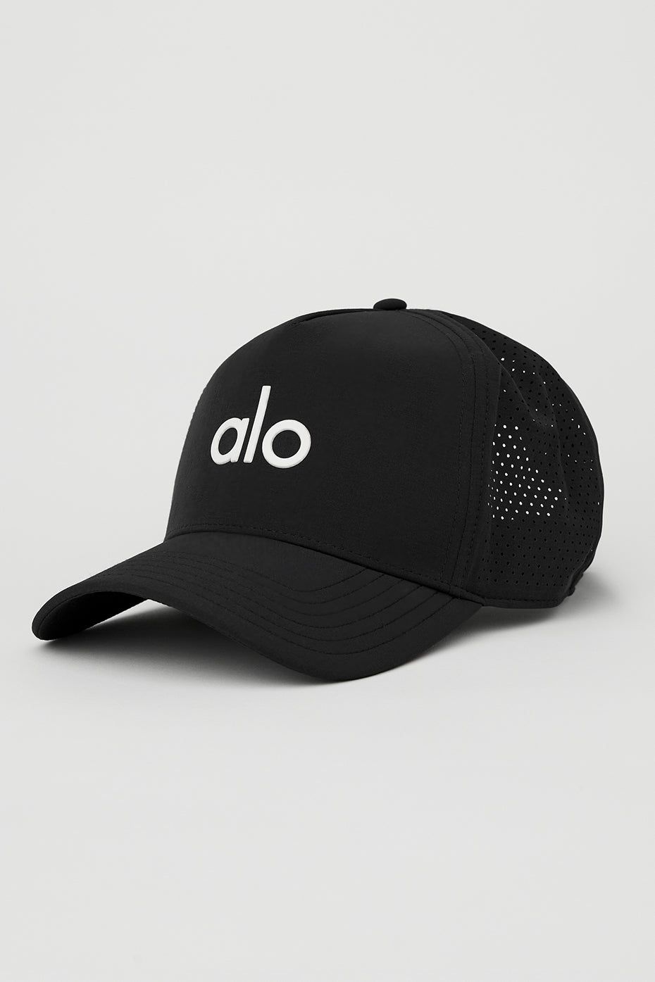 Performance District Trucker Hat - Black/White sold by Alo Yoga