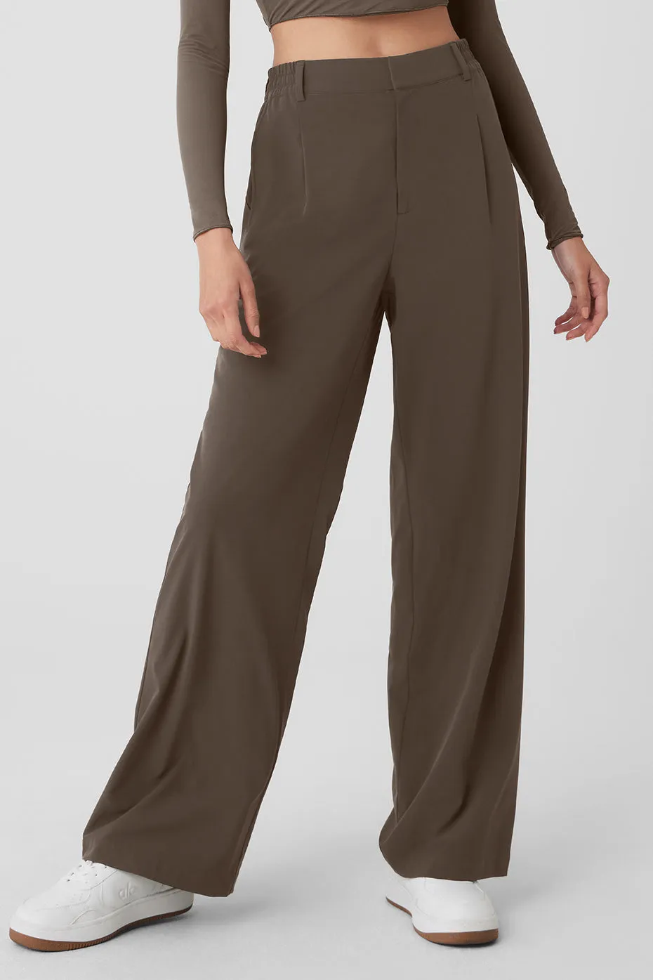 High-Waist Pursuit Trouser - Olive Tree sold by Alo Yoga