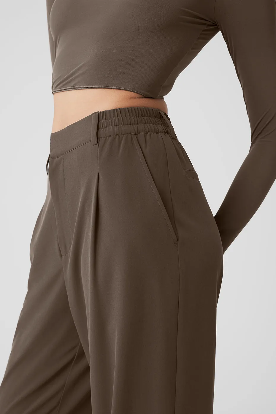 High-Waist Pursuit Trouser - Olive Tree sold by Alo Yoga product image thumbnail 4