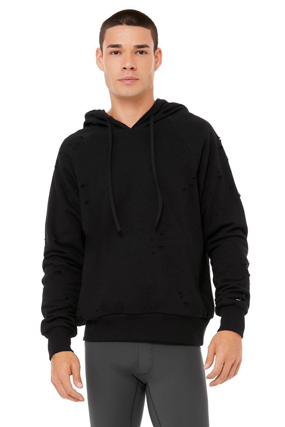 Ripped Hoodie - Black sold by Alo Yoga