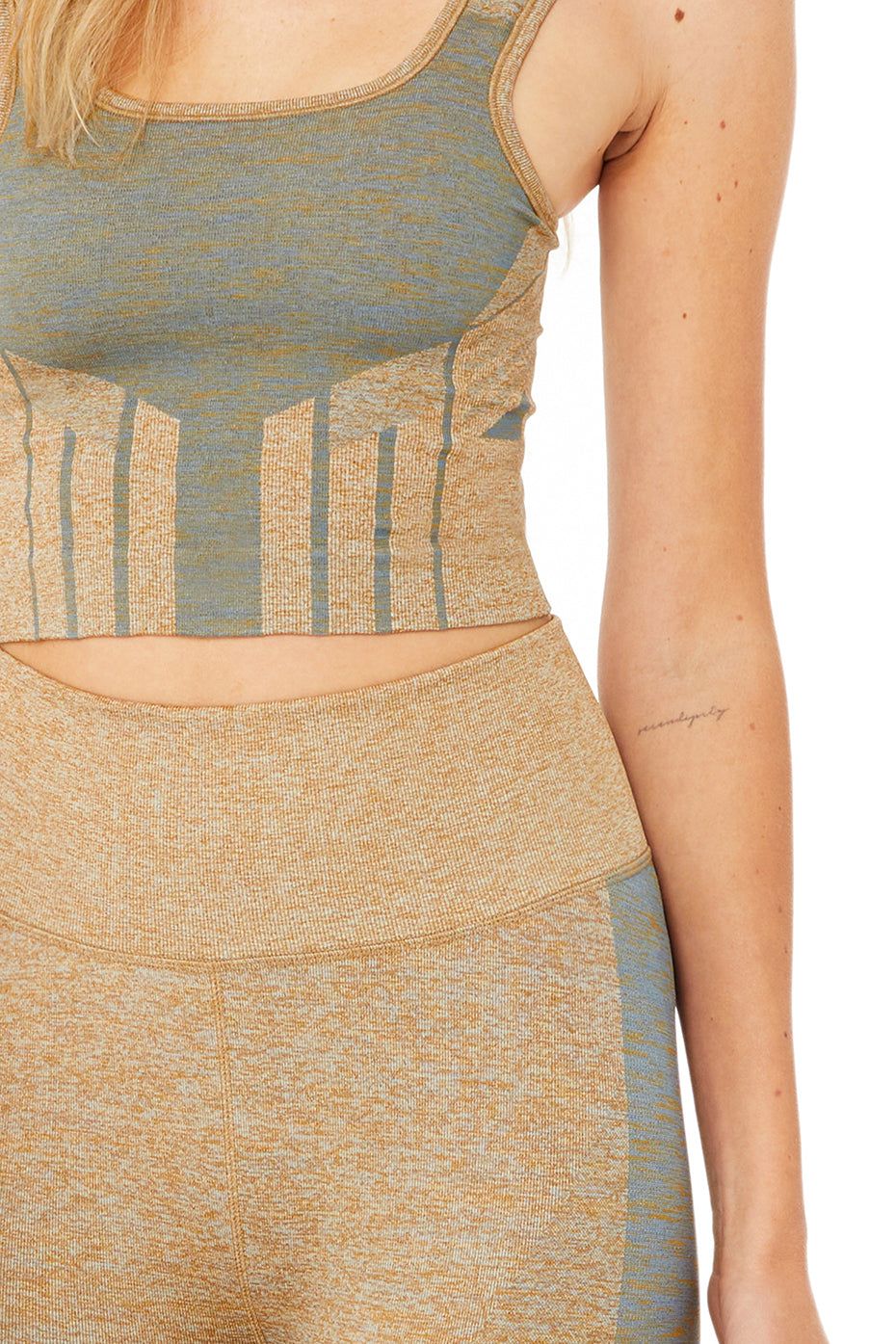 Tempo Bra Tank - Caramel Heather/Blue Haze Heather sold by Alo Yoga product image thumbnail 4