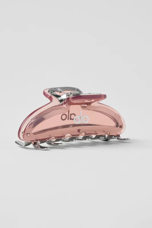 Acrylic Illusion Claw Clip - Ballet Pink Acetate/Chrome sold by Alo Yoga
