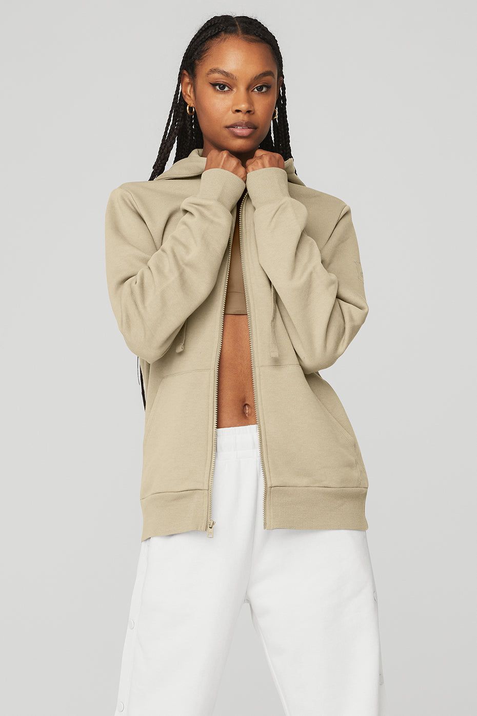 Everyday Full Zip Hoodie - California Sand sold by Alo Yoga