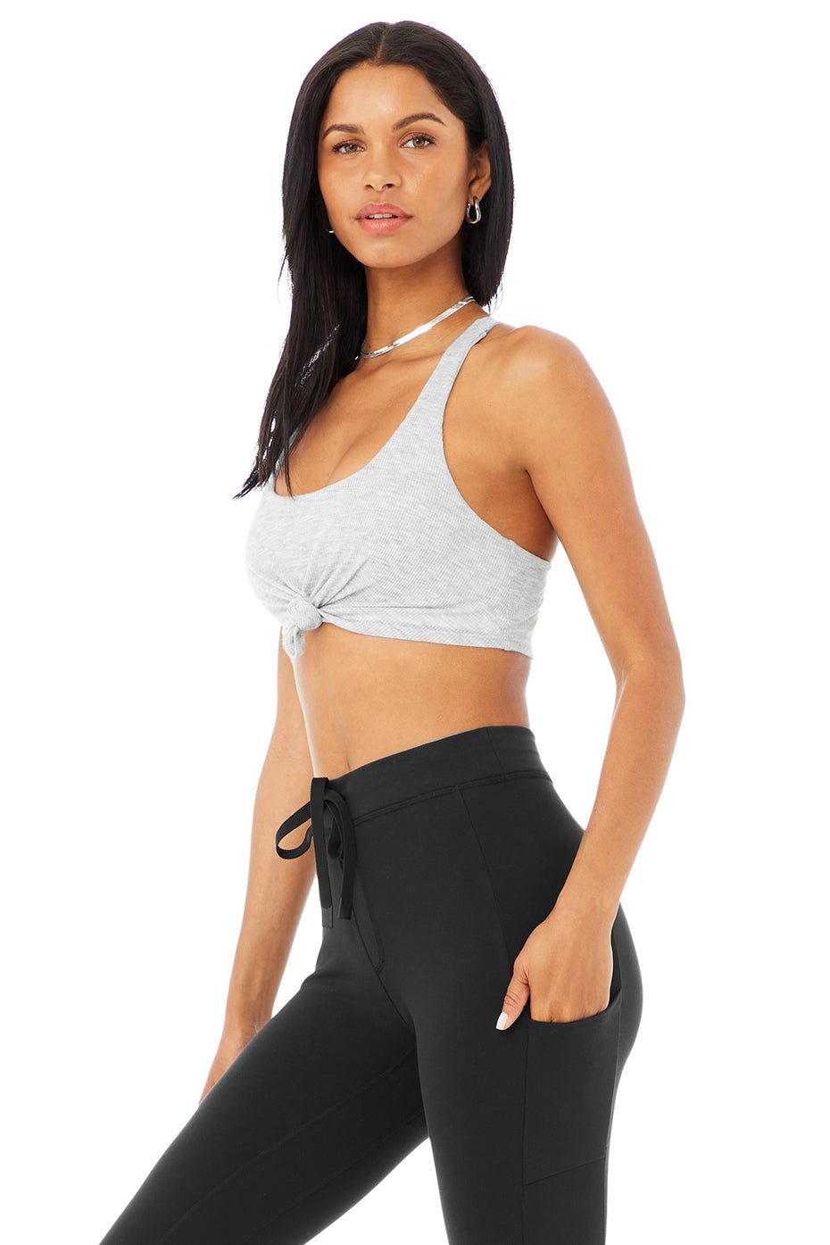 Knot Bra - Athletic Heather Grey sold by Alo Yoga product image thumbnail 2