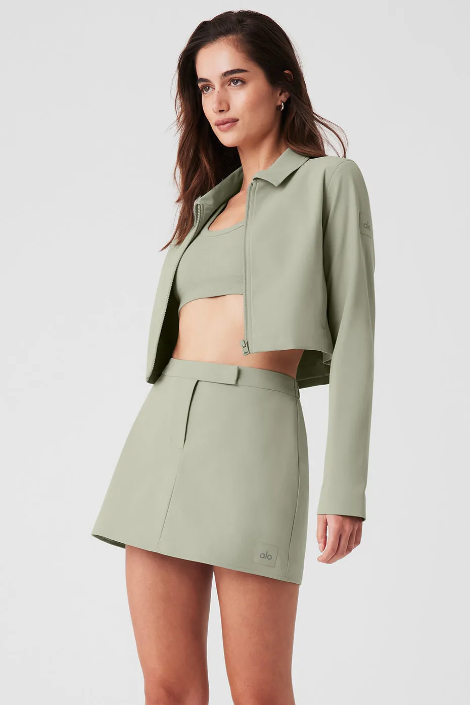 Cropped High Speed Jacket - Limestone sold by Alo Yoga product image thumbnail 3