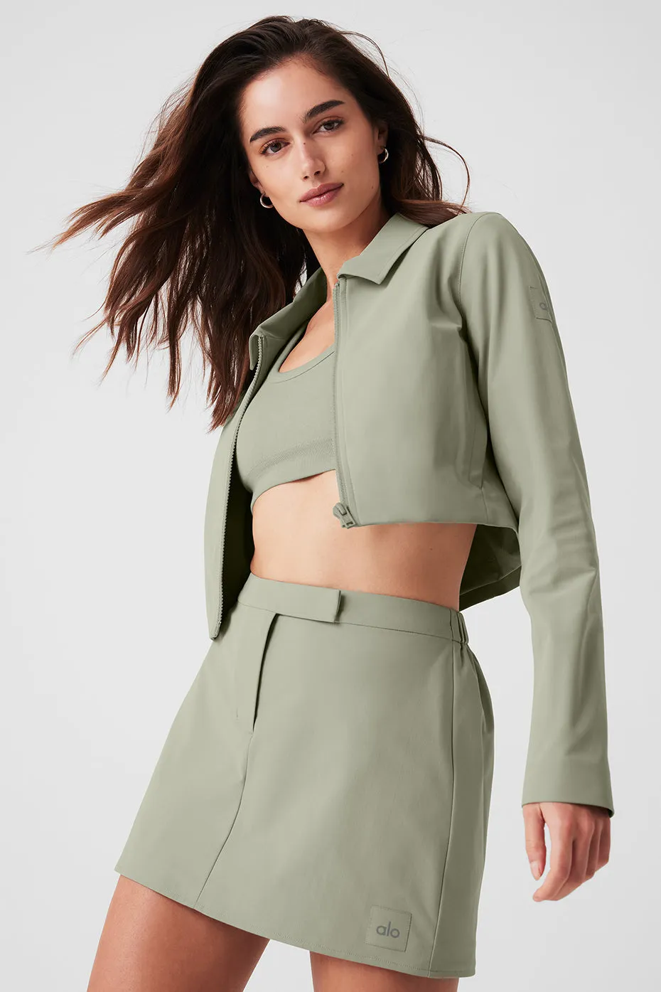 Cropped High Speed Jacket - Limestone sold by Alo Yoga product image thumbnail 5