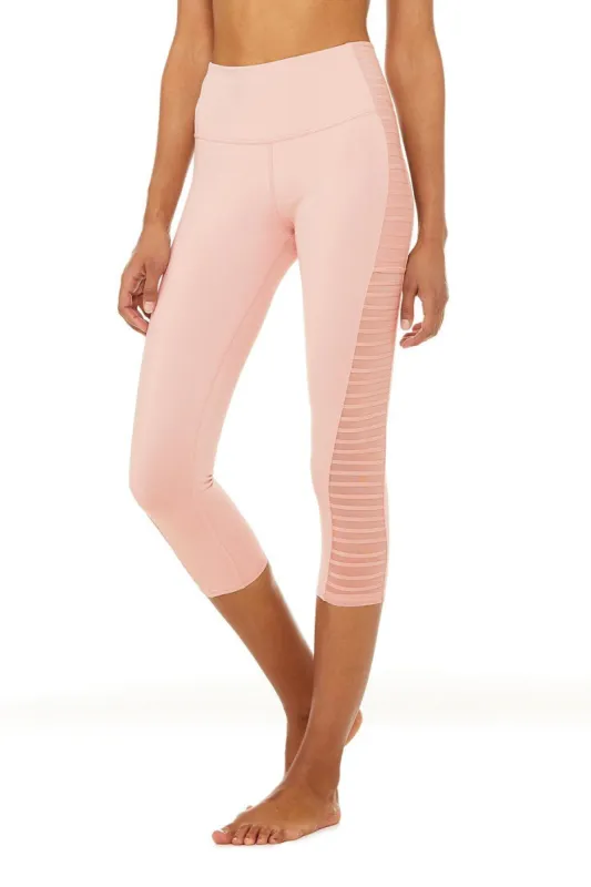 High-Waist Prism Capri - Pale Mauve sold by Alo Yoga