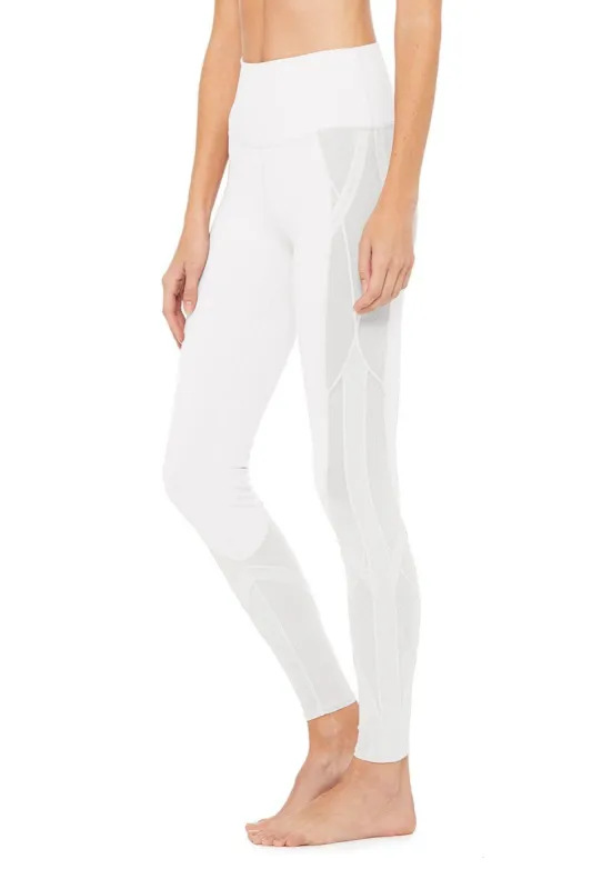 High-Waist Mosaic Legging - White sold by Alo Yoga