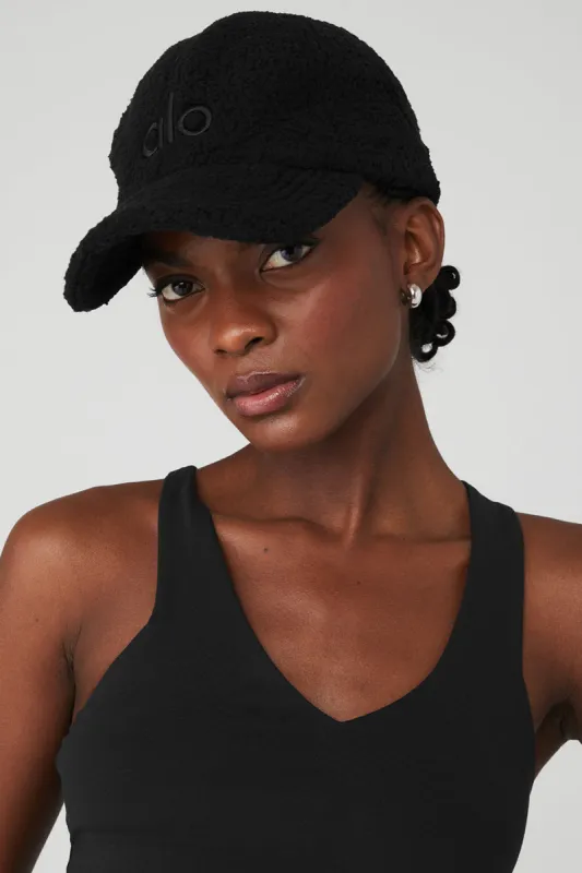 Alo‎ Yoga Off-Duty Cap Micro Sherpa Solid Black Hat Performance Off-Duty Cap - Black/Black | ALO main image 2