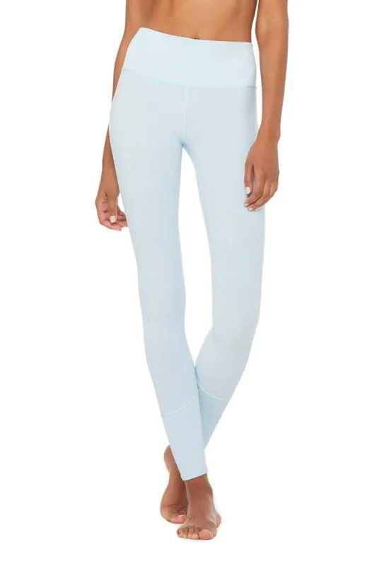 High-Waist Alosoft Lounge Legging - Powder Blue Heather sold by Alo Yoga