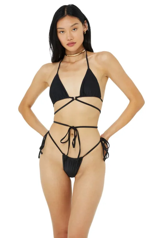 Alo x Frankies Bikinis Tatum Top - Black sold by Alo Yoga