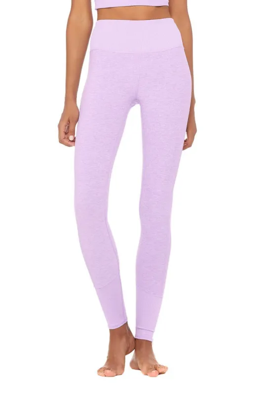 High-Waist Alosoft Lounge Legging - Ultraviolet Heather sold by Alo Yoga