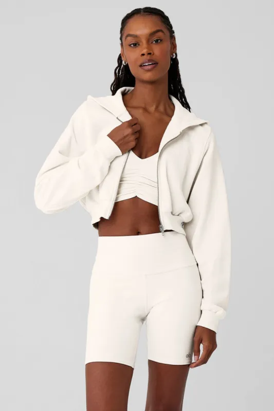Breakaway Zip Up Hoodie - Ivory sold by Alo Yoga