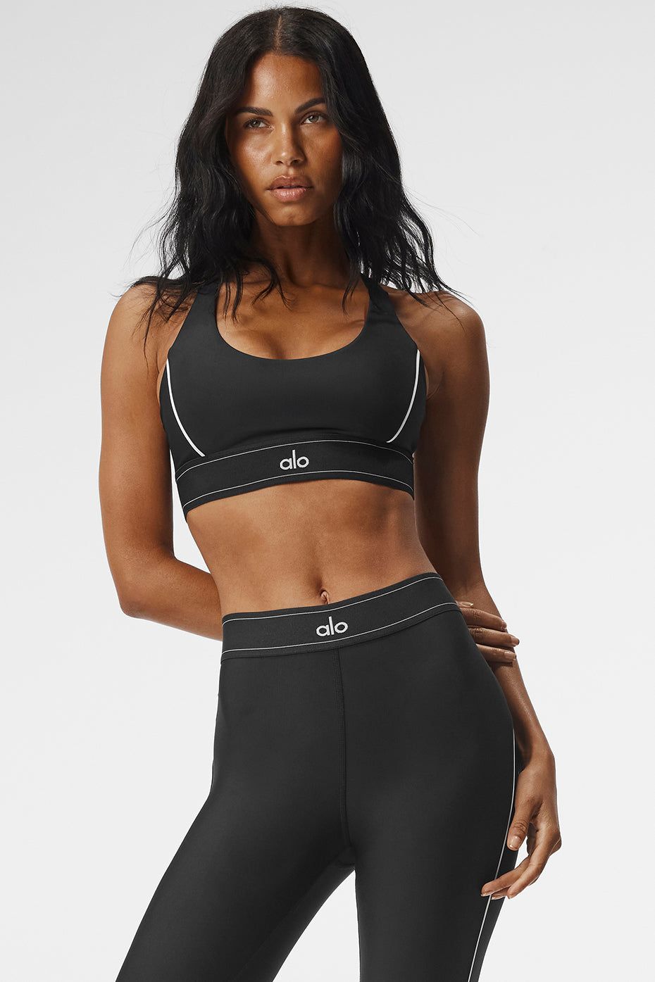 Airlift Suit Up Bra - Black sold by Alo Yoga