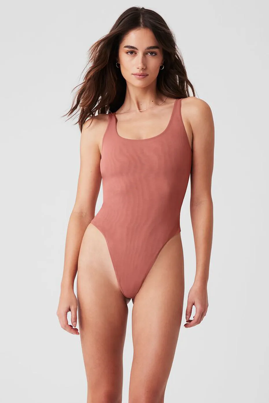 Mesh Sheer Illusion Bodysuit - Soft Terracotta sold by Alo Yoga product image thumbnail 2