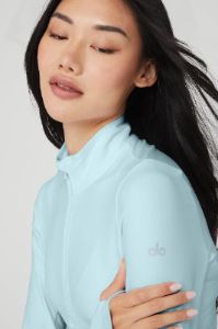 Alosoft 1/2 Zip Rapid Pullover - Chalk Blue sold by Alo Yoga