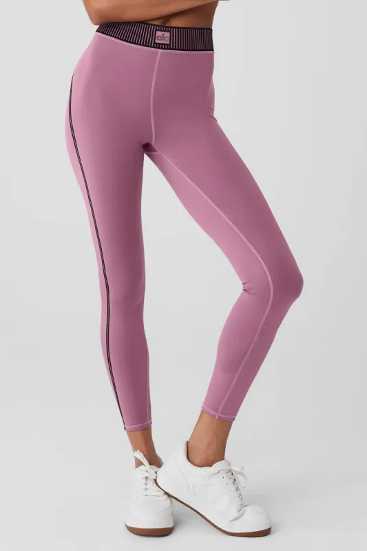 Airlift High-Waist 7/8 Line Up Legging - Soft Mulberry sold by Alo Yoga