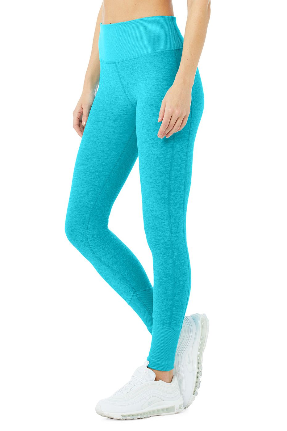 High-Waist Alosoft Lounge Legging - Bright Aqua Heather sold by Alo Yoga product image thumbnail 3