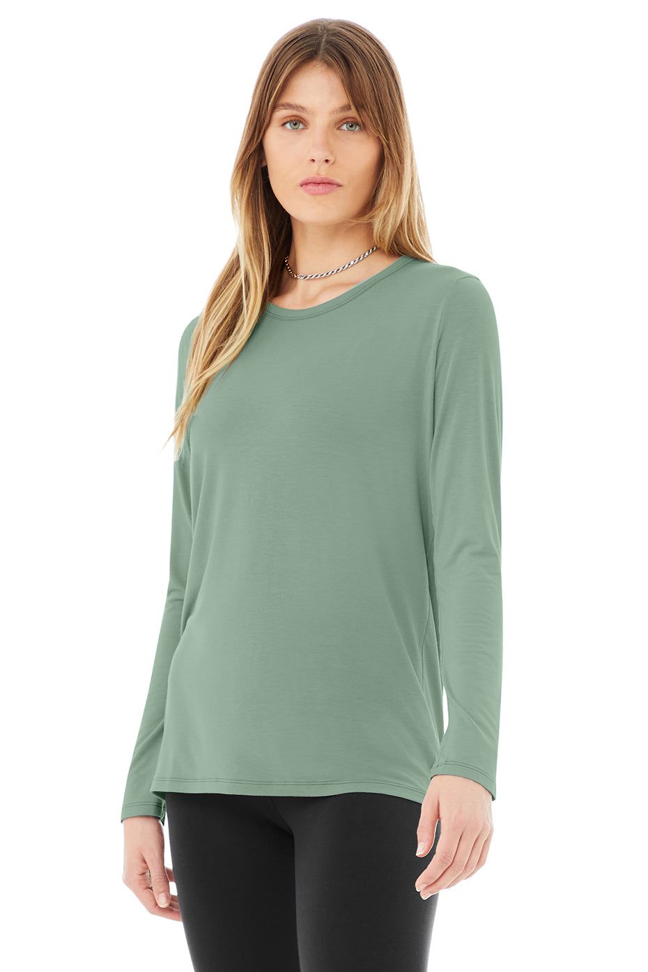 Motion Long Sleeve - Soft Seagrass sold by Alo Yoga product image thumbnail 2