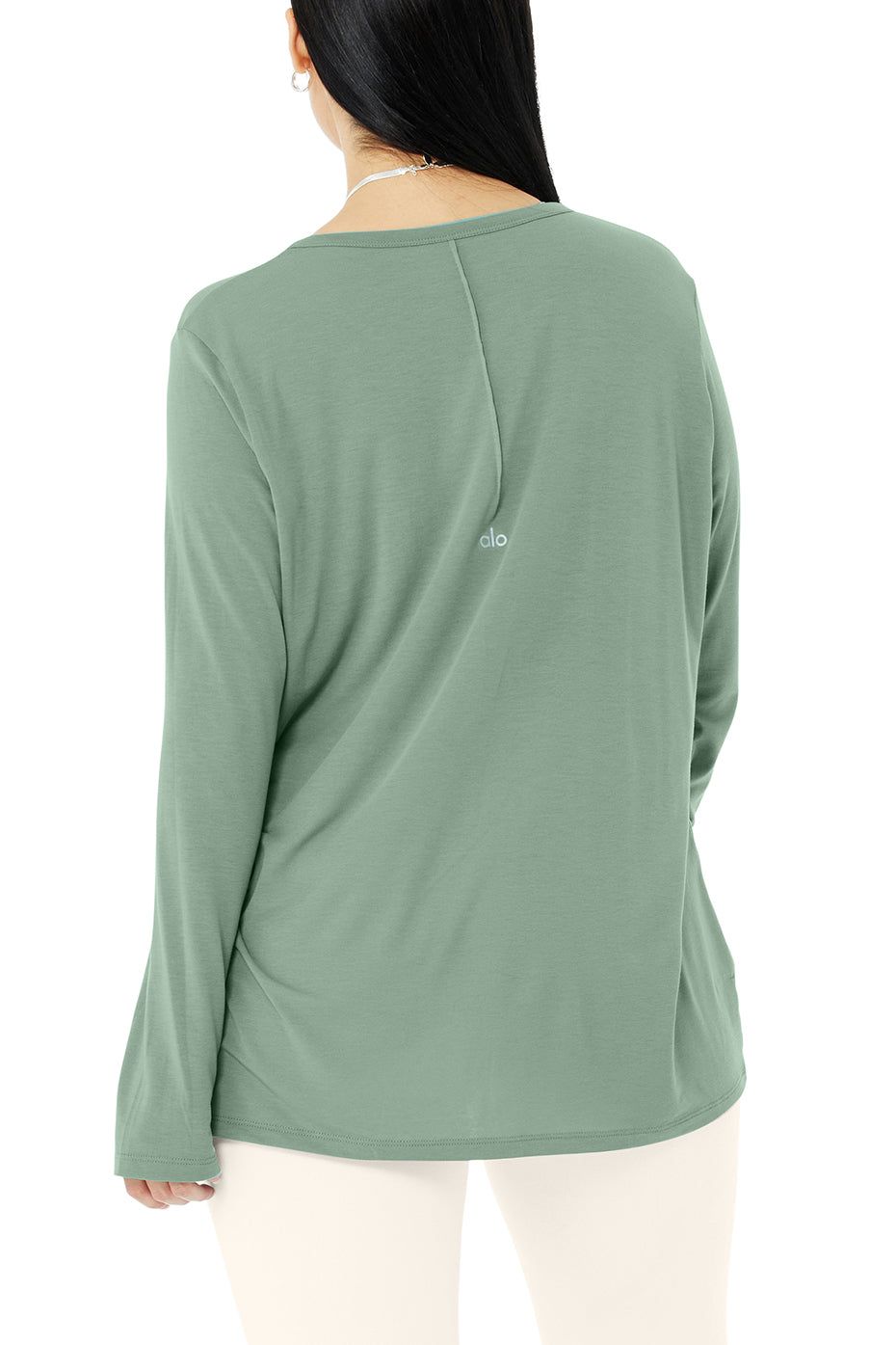 Motion Long Sleeve - Soft Seagrass sold by Alo Yoga product image thumbnail 8