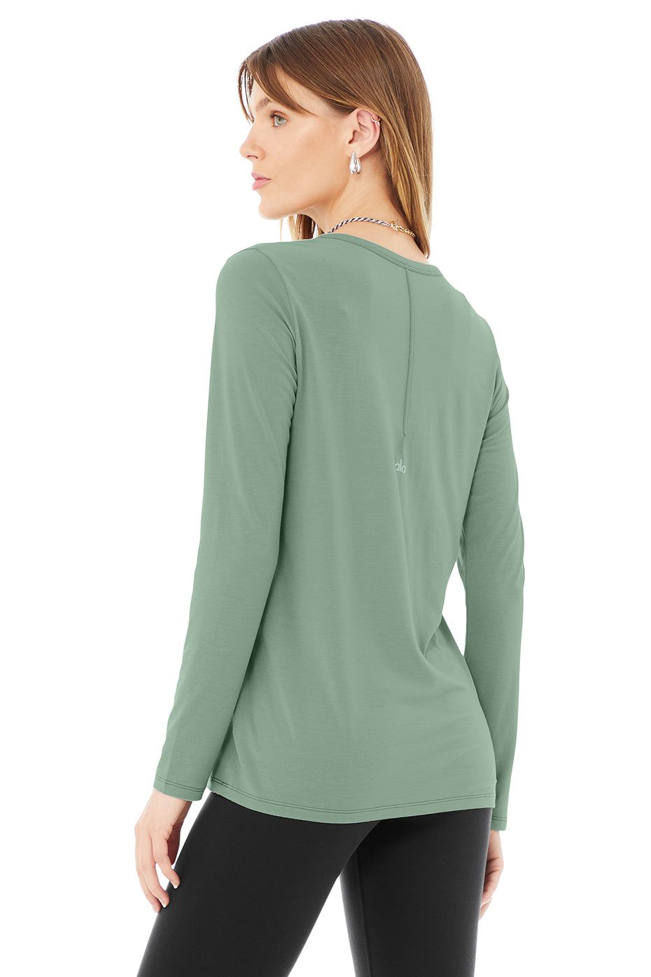 Motion Long Sleeve - Soft Seagrass sold by Alo Yoga product image thumbnail 3