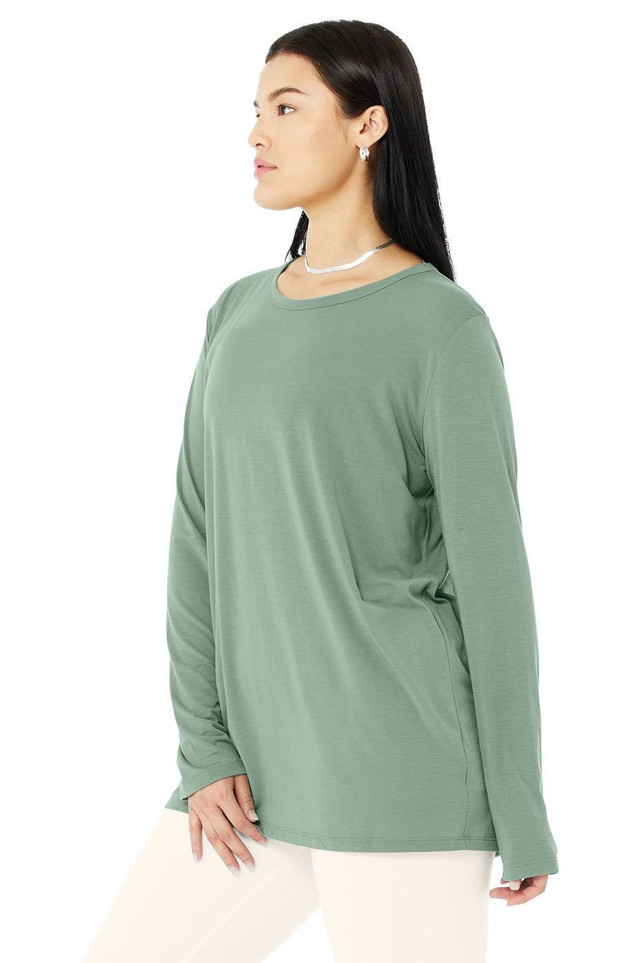 Motion Long Sleeve - Soft Seagrass sold by Alo Yoga product image thumbnail 6