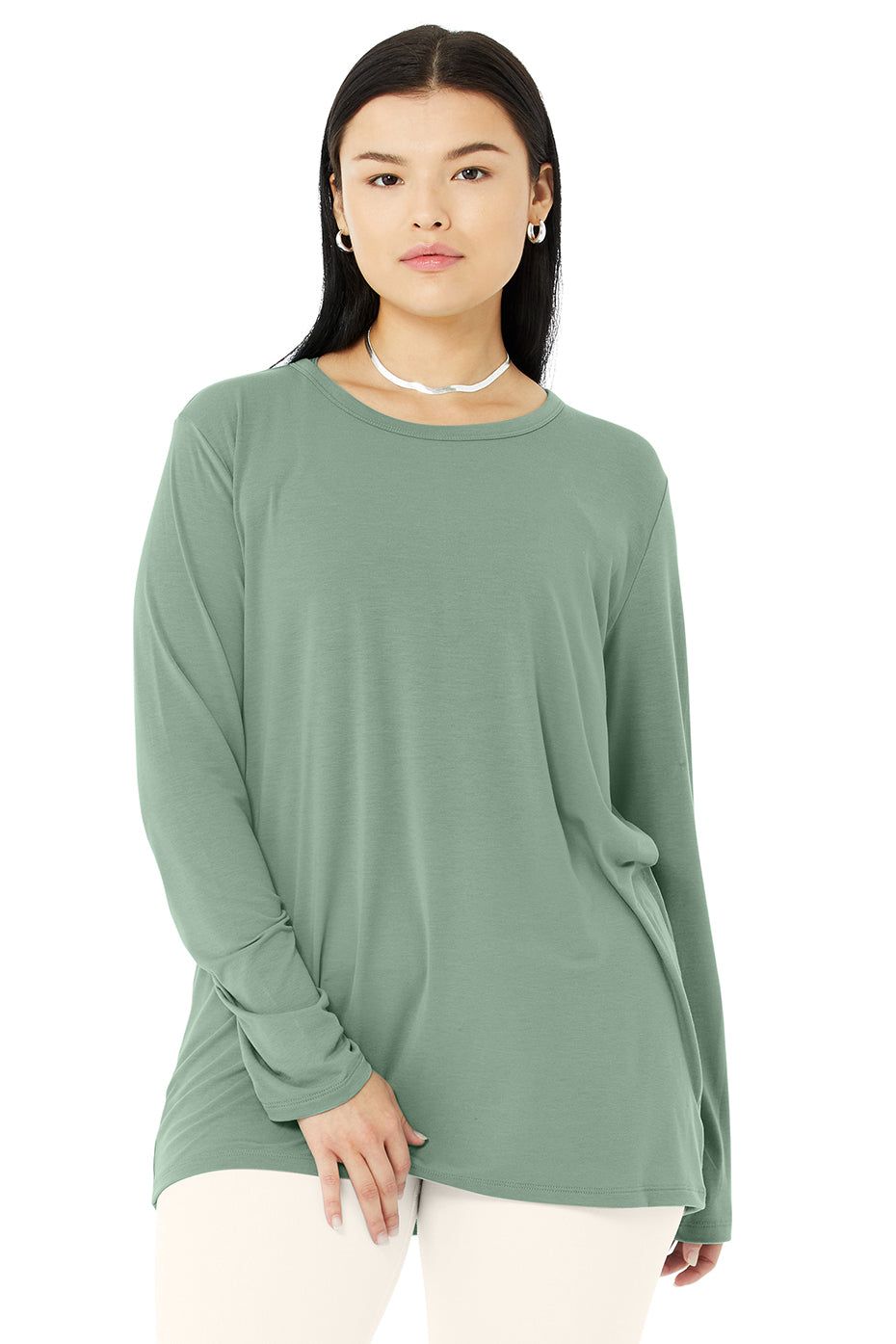 Motion Long Sleeve - Soft Seagrass sold by Alo Yoga product image thumbnail 5
