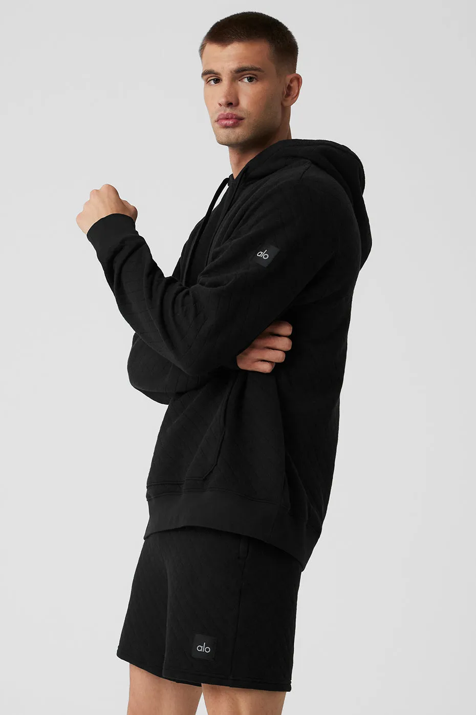 Quilted Stadium Hoodie - Black sold by Alo Yoga product image thumbnail 3