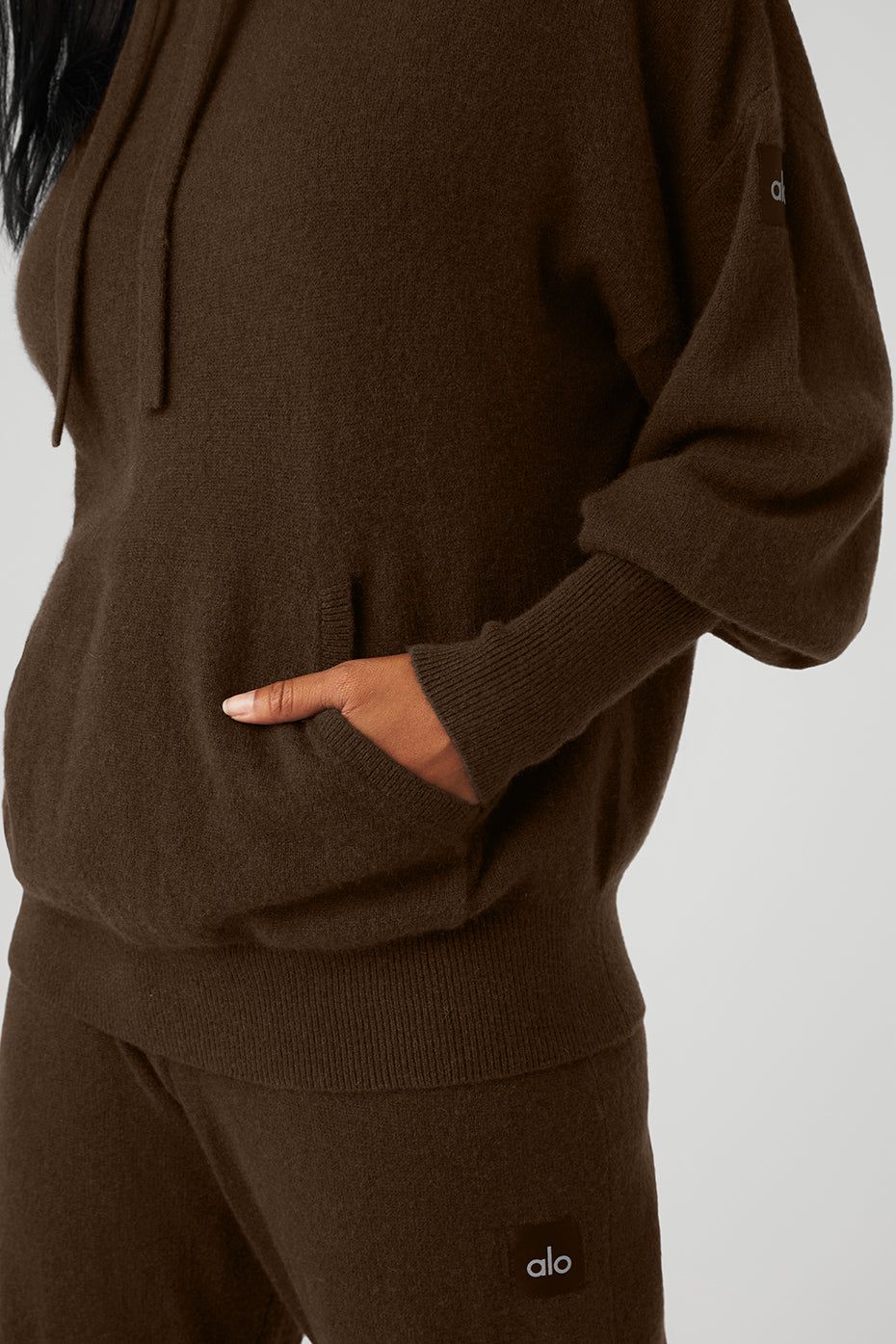 Cashmere Jet Set Hoodie - Espresso sold by Alo Yoga product image thumbnail 4