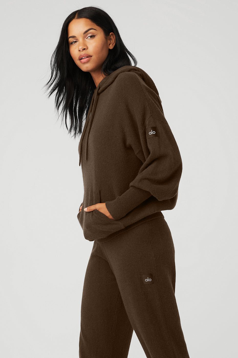 Cashmere Jet Set Hoodie - Espresso sold by Alo Yoga product image thumbnail 3