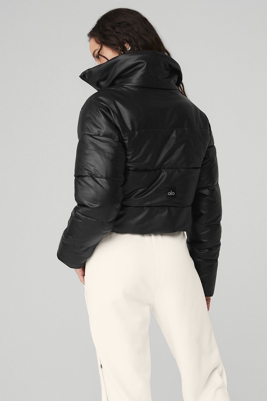 Faux Leather Gold Rush Puffer - Black sold by Alo Yoga product image thumbnail 4