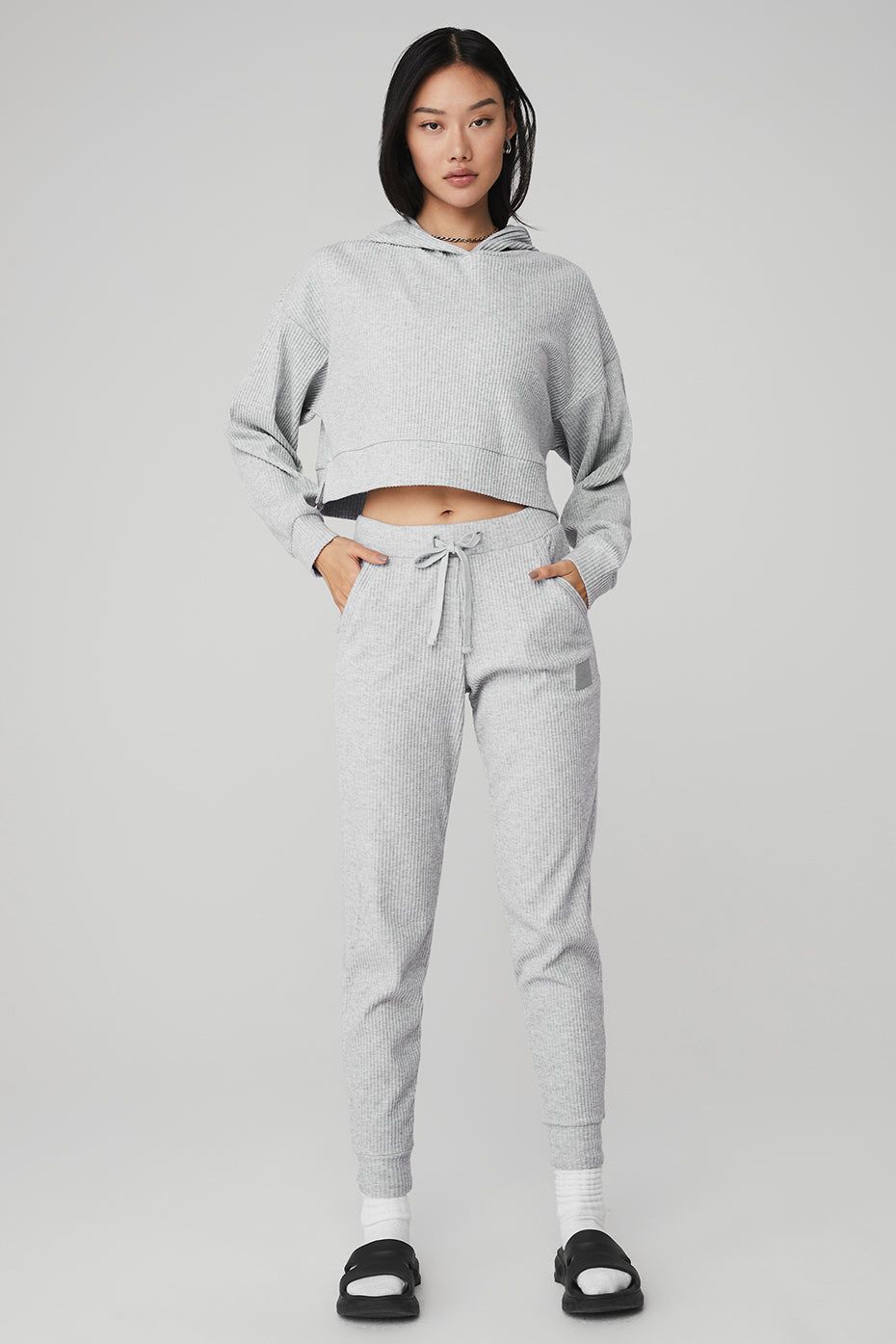 Muse Sweatpant & Hoodie Set - Athletic Heather Grey sold by Alo Yoga