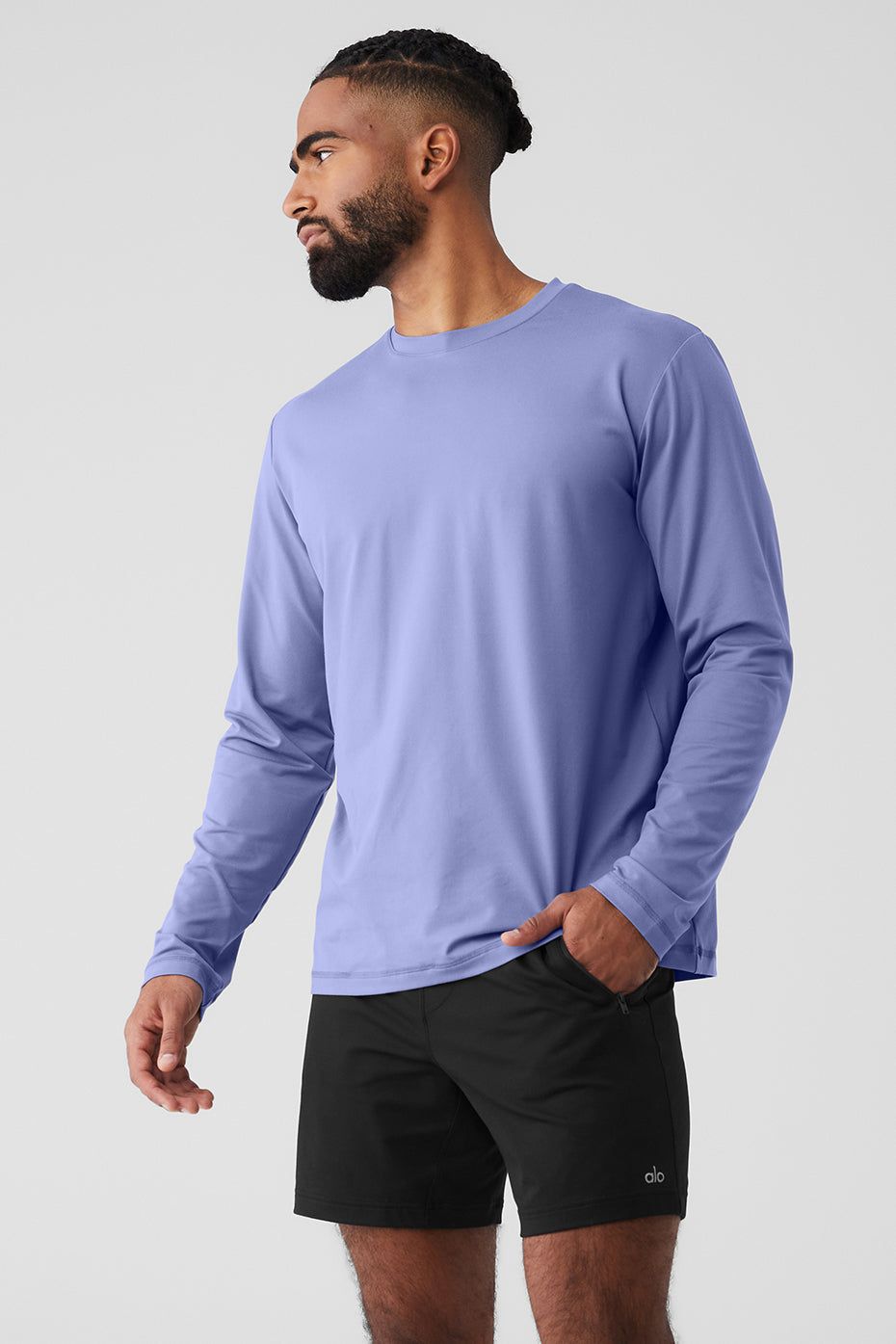 Conquer Reform Crewneck Long Sleeve - Infinity Blue sold by Alo Yoga product image thumbnail 3
