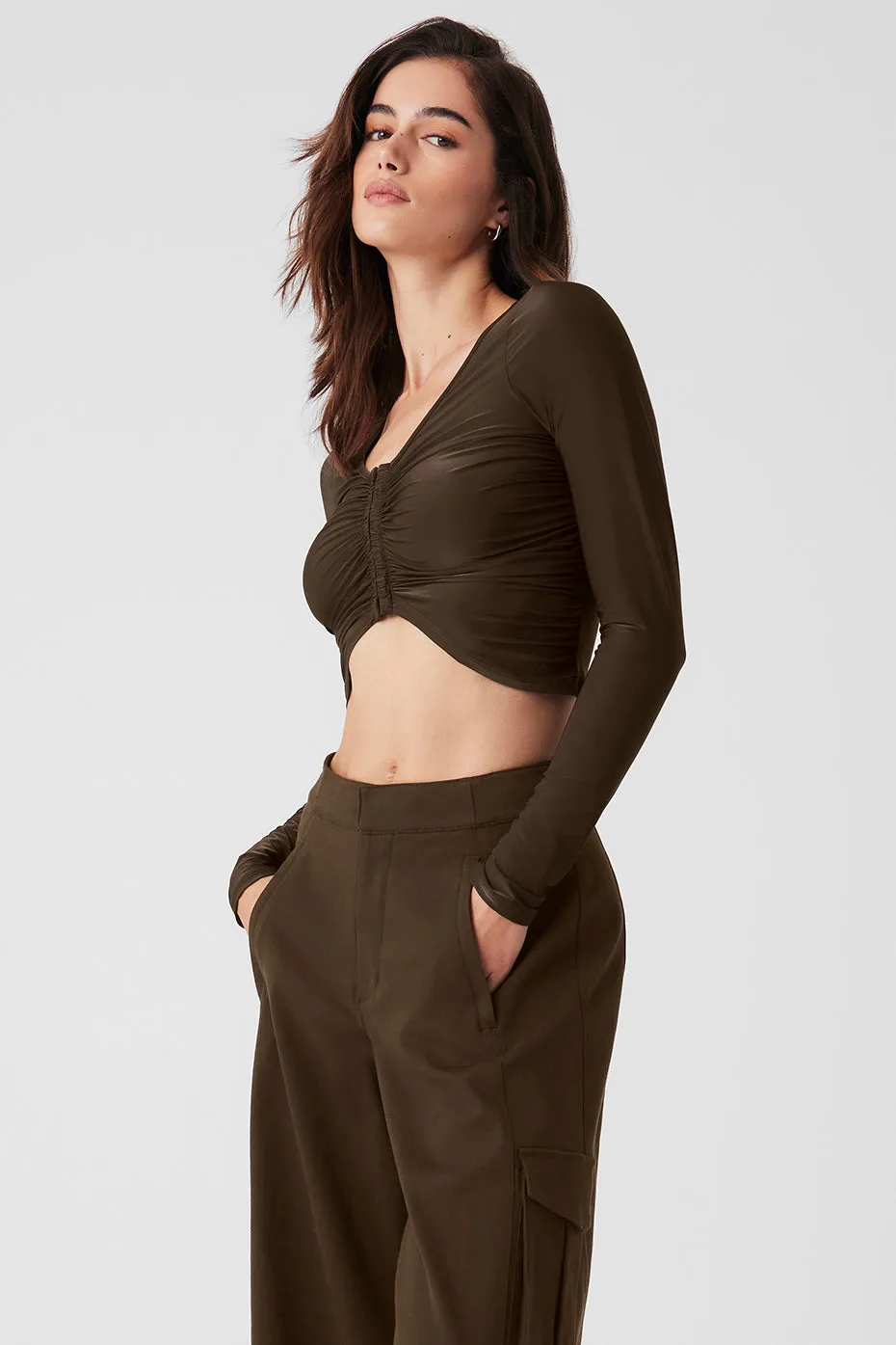 Standout Long Sleeve - Espresso sold by Alo Yoga product image thumbnail 3