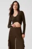Standout Long Sleeve - Espresso sold by Alo Yoga