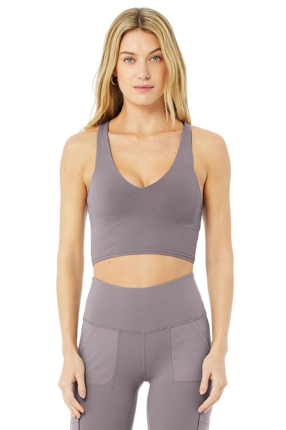 Airbrush Real Bra Tank - Purple Dusk sold by Alo Yoga