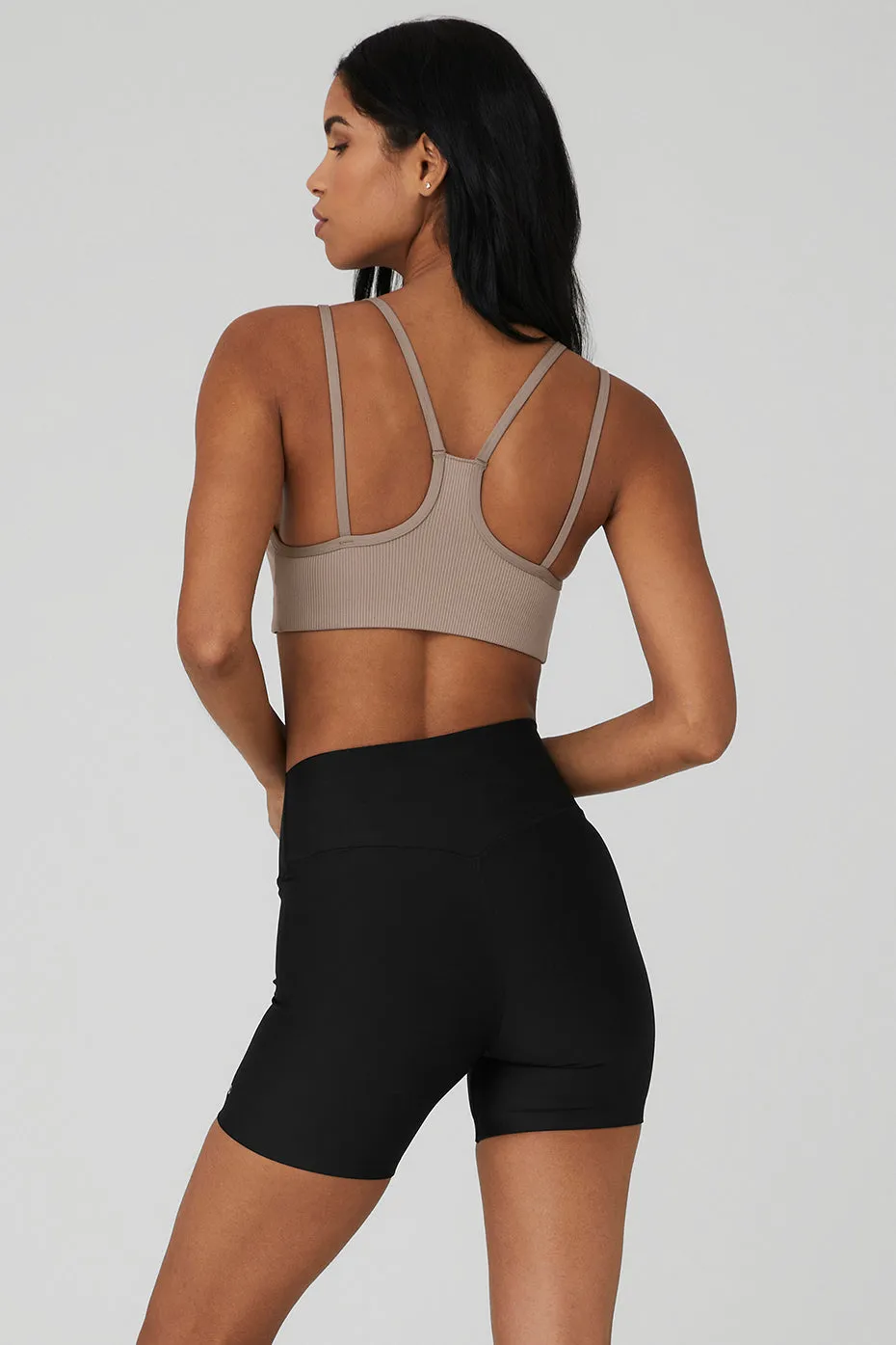 Airlift Ribbed Jump Start V-Neck Bra - Taupe sold by Alo Yoga product image thumbnail 2