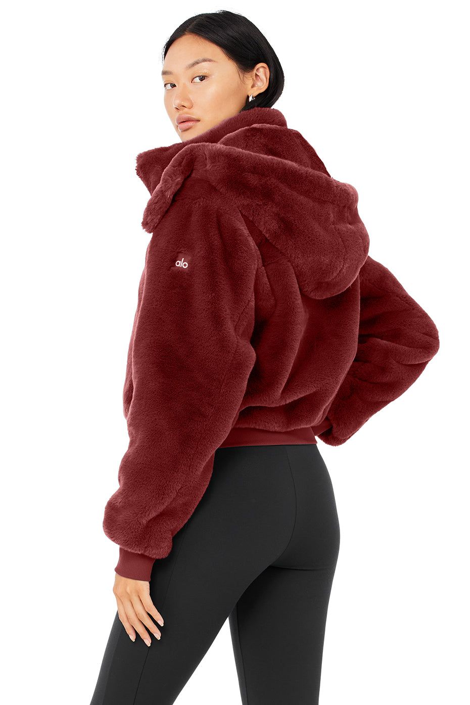 Faux Fur Foxy Jacket - Cranberry sold by Alo Yoga product image thumbnail 4