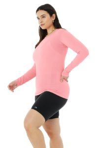 Seamless Essential Long Sleeve - Macaron Pink sold by Alo Yoga