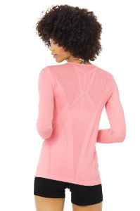 Seamless Essential Long Sleeve - Macaron Pink sold by Alo Yoga