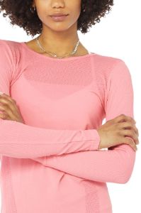 Seamless Essential Long Sleeve - Macaron Pink sold by Alo Yoga