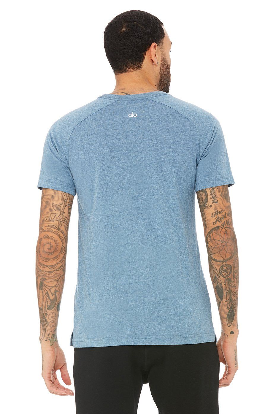 Triumph Crew Neck Tee - Denim Triblend sold by Alo Yoga product image thumbnail 3
