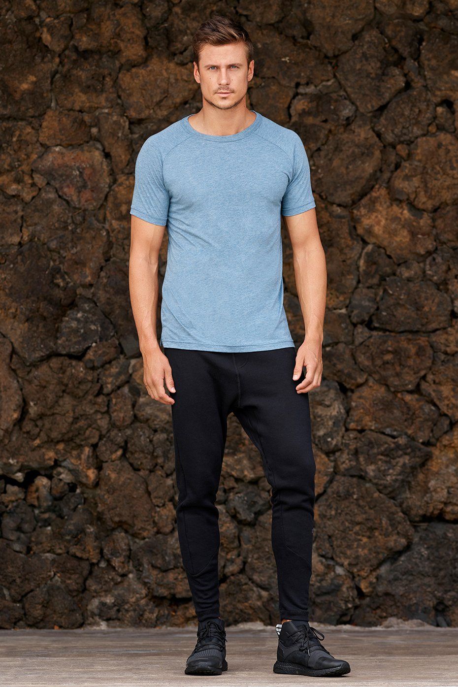 Triumph Crew Neck Tee - Denim Triblend sold by Alo Yoga product image thumbnail 4