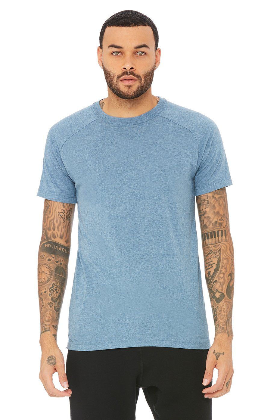 Triumph Crew Neck Tee - Denim Triblend sold by Alo Yoga