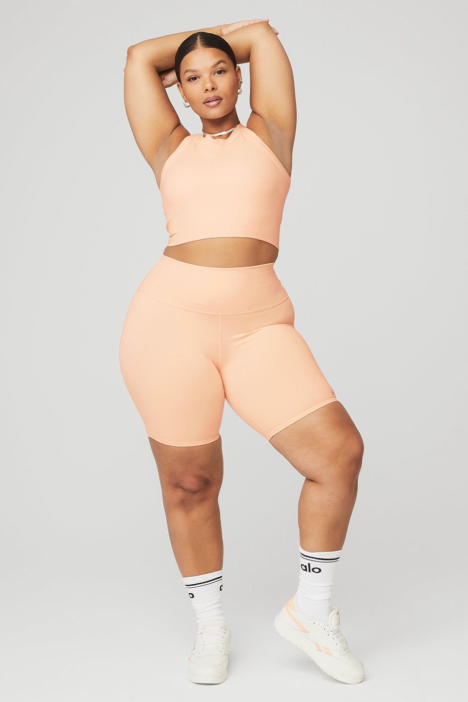 7" High-Waist Biker Short - Peachy Glow sold by Alo Yoga product image thumbnail 11
