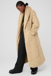 Faux Fur Cascade Jacket - Almond sold by Alo Yoga